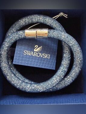 Swarovski Blue Double Wrap Bracelet